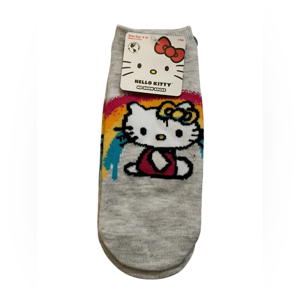 Hello Kitty No Show Socks – Rainbow Design (2 Pack, Size 4–10)‎ - NWT